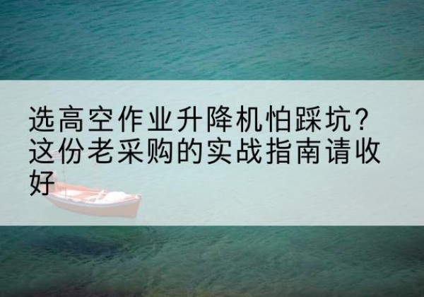 惠水高空作业升降机厂家推荐-选高空作业升降机怕踩坑？这份老采购的实战指南请收好